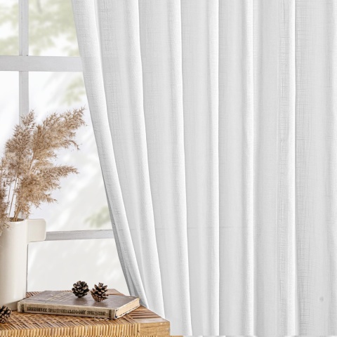 MIULEE Zasłony na przelotkach o wyglądzie lnu, 2 szt, 280 x 140 cm