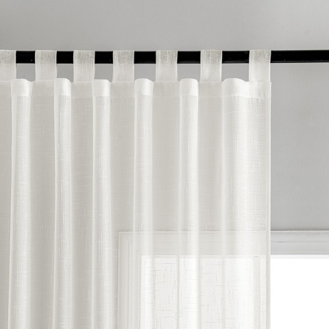 MIULEE Zasłony na szelkach, zestaw 2 przezroczystych 245 x 140 cm