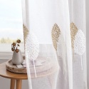 MIULEE Zasłony z taśmą marszcząca , piękny haft, 2 szt 245 x 140 cm