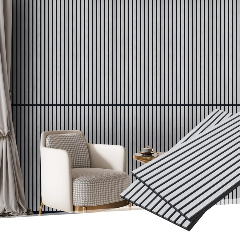 MaxEarn 2 panele akustyczne, szary dąb, 110 x 48 cm