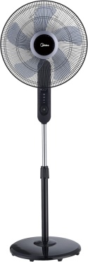 Midea FS40-15FR Wentylator Stojący, 55 W, Czarny z pilotem