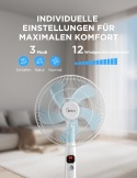 Midea FS40-16CR DC wentylator stojący, cichy, z pilotem 12 prędkości