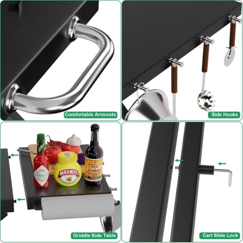 Ninja Woodfire składany stojak do grilla wózek do serwowania