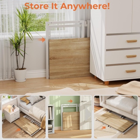 SOROGRA Mały Składany Stół, 80 cm, Biurko z nadstawka , Przenośny