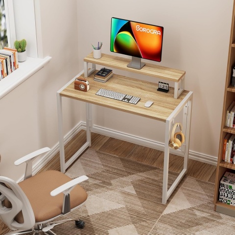 SOROGRA Mały Składany Stół, 80 cm, Biurko z nadstawka , Przenośny