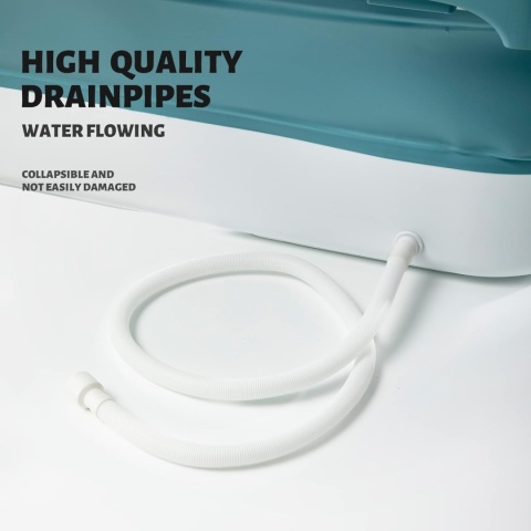 Schwänlein Składana wanna dla dorosłych, 158 x 64 x 54 cm z masazerem