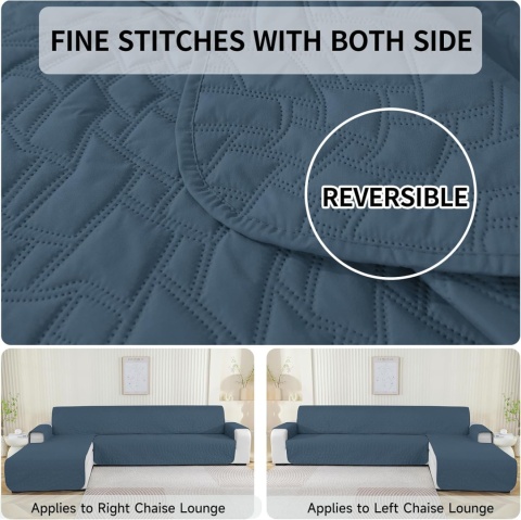 Textilhome - Pokrowiec na sofę 285 CM, 4- Osobowa, Dwustronny XXL