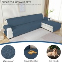 Textilhome - Pokrowiec na sofę 285 CM, 4- Osobowa, Dwustronny XXL