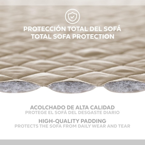 Textilhome - Pokrowiec na sofę MALU, 3 Osobowa, Dwustronny