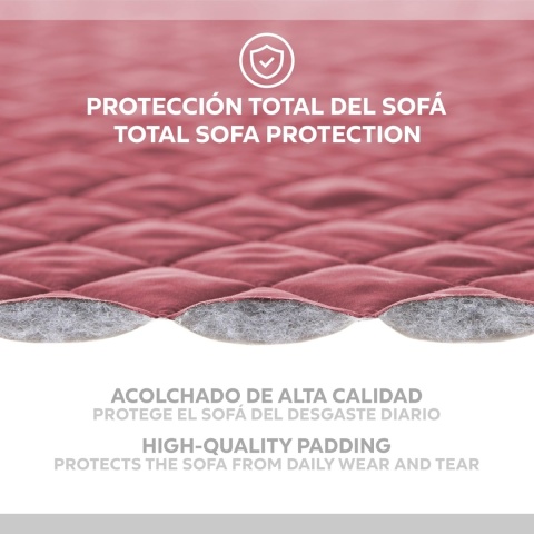 Textilhome - Pokrowiec na sofę MALU, 3 Osobowa, Dwustronny