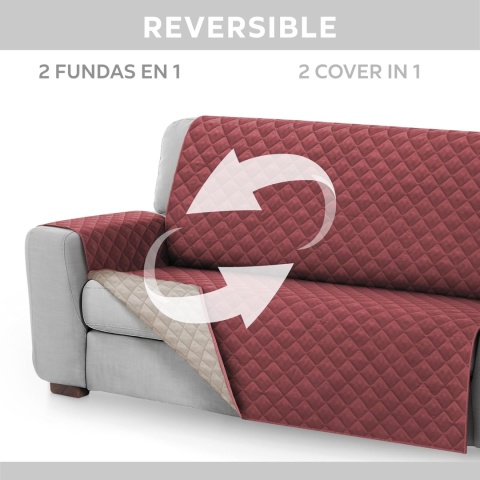 Textilhome - Pokrowiec na sofę MALU, 3 Osobowa, Dwustronny