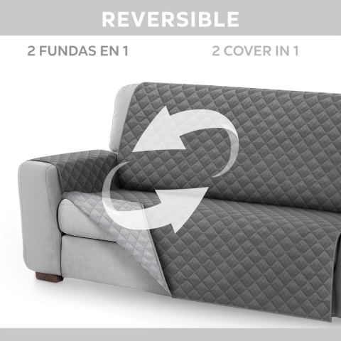 Textilhome - Pokrowiec na sofę MALU, 3 Osobowa, Dwustronny