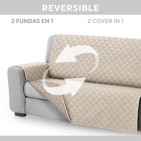 Textilhome - Pokrowiec na sofę MALU, 3 Osobowa, Dwustronny