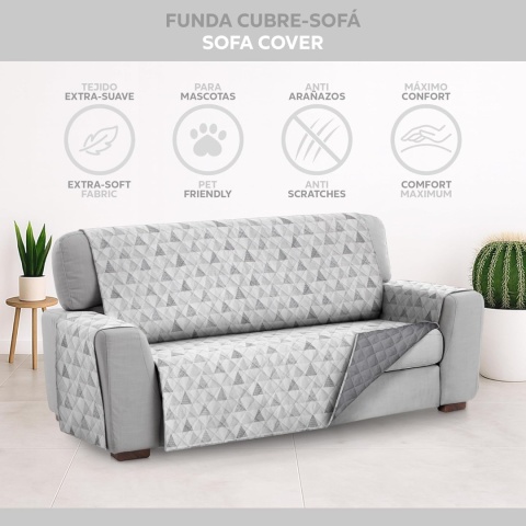 Textilhome - Pokrowiec na sofę MALU, 4 Osobowa, Dwustronny