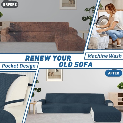 Uniwersalny pokrowiec na sofę 2 -osobowa naroznik Ystyle