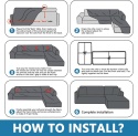 Uniwersalny pokrowiec na sofę 2-osobowa 139- 175cm naroznik Ystyle