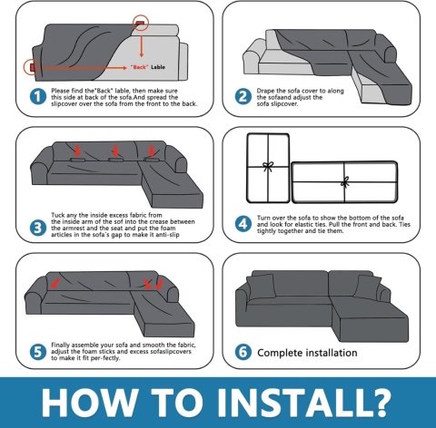 Uniwersalny pokrowiec na sofę 1+2 -osobowa 145x185 cm naroznik Ystyle