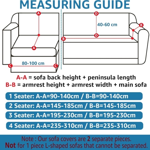 Uniwersalny pokrowiec na sofę 1+2 -osobowa 145x185 cm naroznik Ystyle