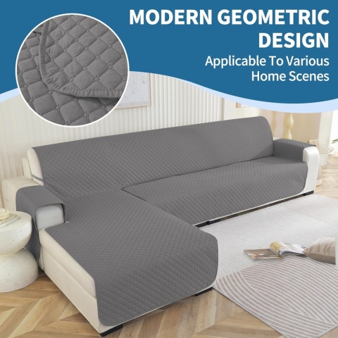 Uniwersalny pokrowiec na sofę 3 -osobowa naroznik Ystyle pikowany