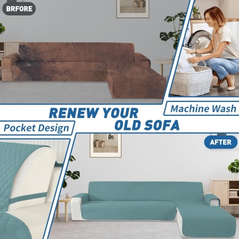 Uniwersalny pokrowiec na sofę 2 -osobowa naroznik Ystyle pikowany