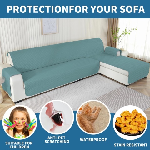 Uniwersalny pokrowiec na sofę 2 -osobowa naroznik Ystyle pikowany