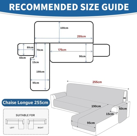 Uniwersalny pokrowiec na sofę 3 -osobowa naroznik Ystyle pikowany