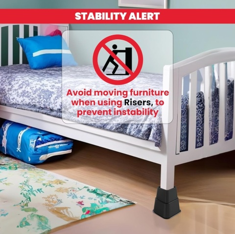 Utopia Bedding regulowane podnóżki meblowe 8 sztuk