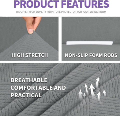 Ystyle Rozciągliwy Pokrowiec Na Sofę 2-Osobową