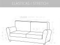 Textilhome - Elastyczny pokrowiec na sofę TEIDE od 180 do 240 cm