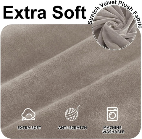 Ystyle Rozciągliwy Pokrowiec Na Sofę 3-Osobową welurowy