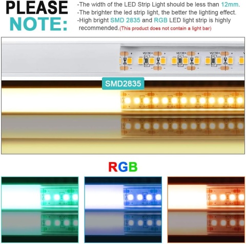 10 sztuk listwy aluminiowe LED Chesbung 1 metr U-profil aluminiowy zestaw