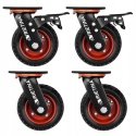 4 Sztuki wytrzymałych kół transportowych 160 mm z hamulcem gumowe 1000kg
