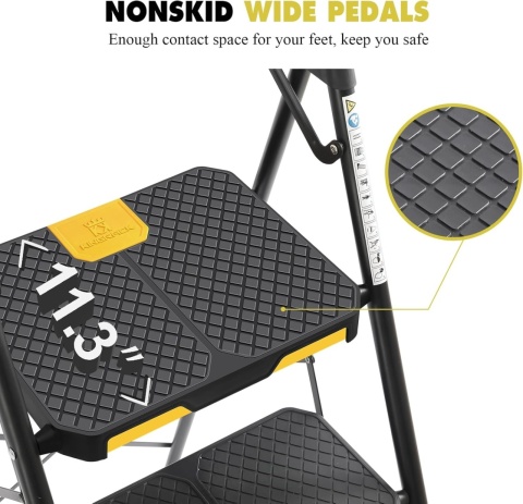 4-stopniowa drabina składana stabilność bezpieczeństwo i wygoda ze stali