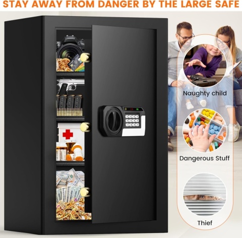 70 l ogniotrwały sejf z ognioodpornym wodoszczelna kieszonką cyfrowy