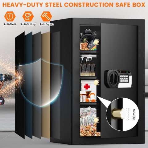70 l ogniotrwały sejf z ognioodpornym wodoszczelna kieszonką cyfrowy