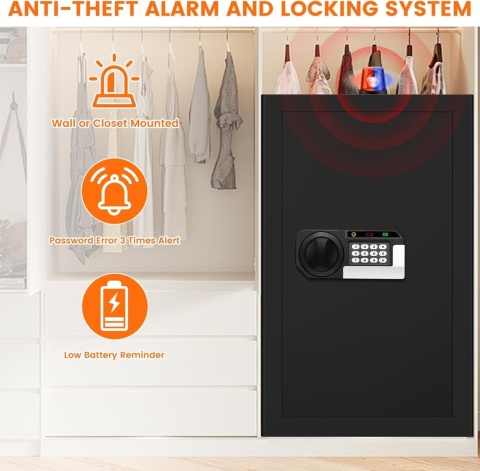 70 l ogniotrwały sejf z ognioodpornym wodoszczelna kieszonką cyfrowy