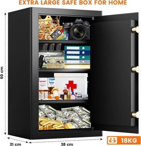 70 l ogniotrwały sejf z ognioodpornym wodoszczelna kieszonką cyfrowy