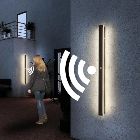 ANKBOY 100 cm długa lampa zewnętrzna z czujnikiem ruchu LED kinkiet