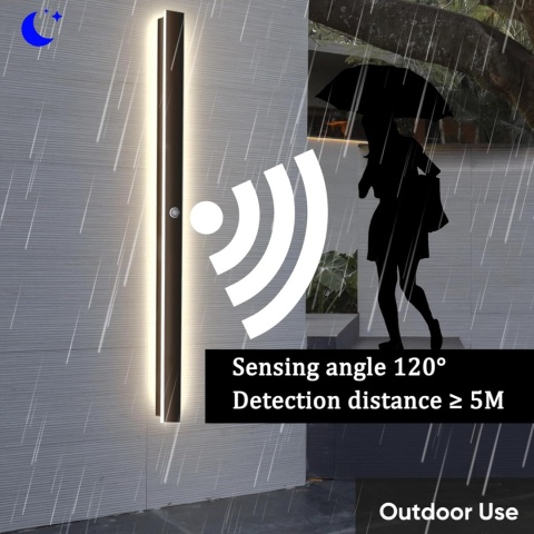 ANKBOY 100 cm długa lampa zewnętrzna z czujnikiem ruchu LED kinkiet