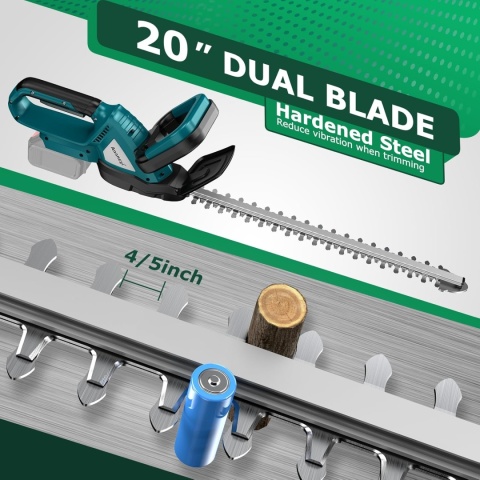 Akumulatorowe nożyce do żywopłotu, kompatybilne z akumulatorem Makit 18V