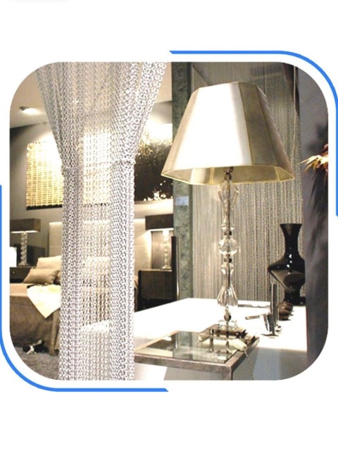 Aluminiowa zasłona łańcuchowa, 100 x 210 cm, roleta przeciw owadom