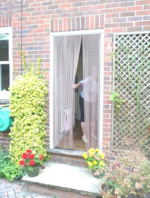 Aluminiowa zasłona łańcuchowa, 100 x 210 cm, roleta przeciw owadom