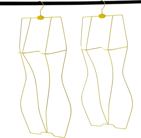 Arekuaei Wieszak na ubrania w stylu bikini złoty 3D, 10 sztuk