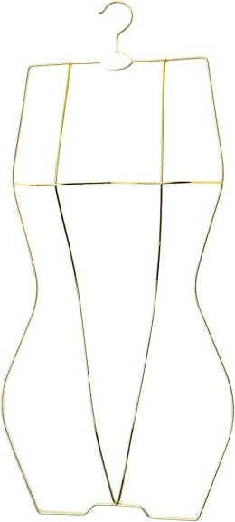 Arekuaei Wieszak na ubrania w stylu bikini złoty 3D, 10 sztuk