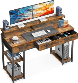 BIURKO GAMINGOWE Z 3 SZUFLADAMI WYTRZYMAŁE ELEGANCKIE IDEALNE STANOWISKO