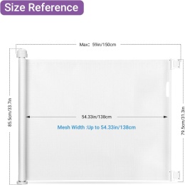 Bramka ochronna na schody wysuwana, 0-140 cm.