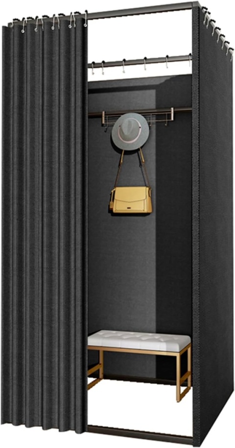 CLXRZM Wolnostojąca przebieralnia (100 x 100 x 200 cm) z kurtyna