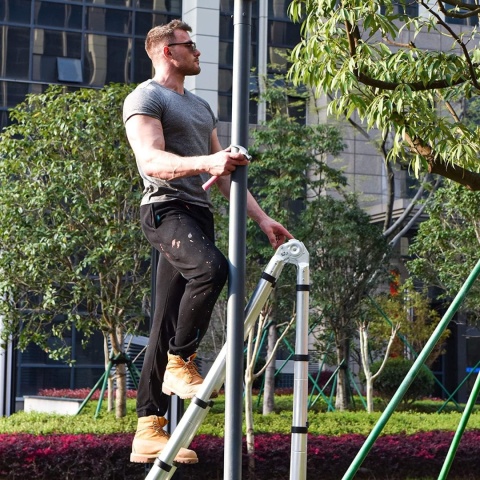 DRABINA TELESKOPOWA PRZEGUBOWA ALUMINIOWA 5m 150kg