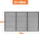 Denmay 67 x 40 cm żeliwny ruszt do grilla