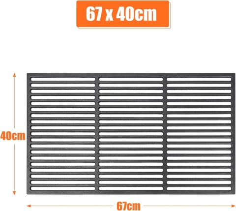 Denmay 67 x 40 cm żeliwny ruszt do grilla